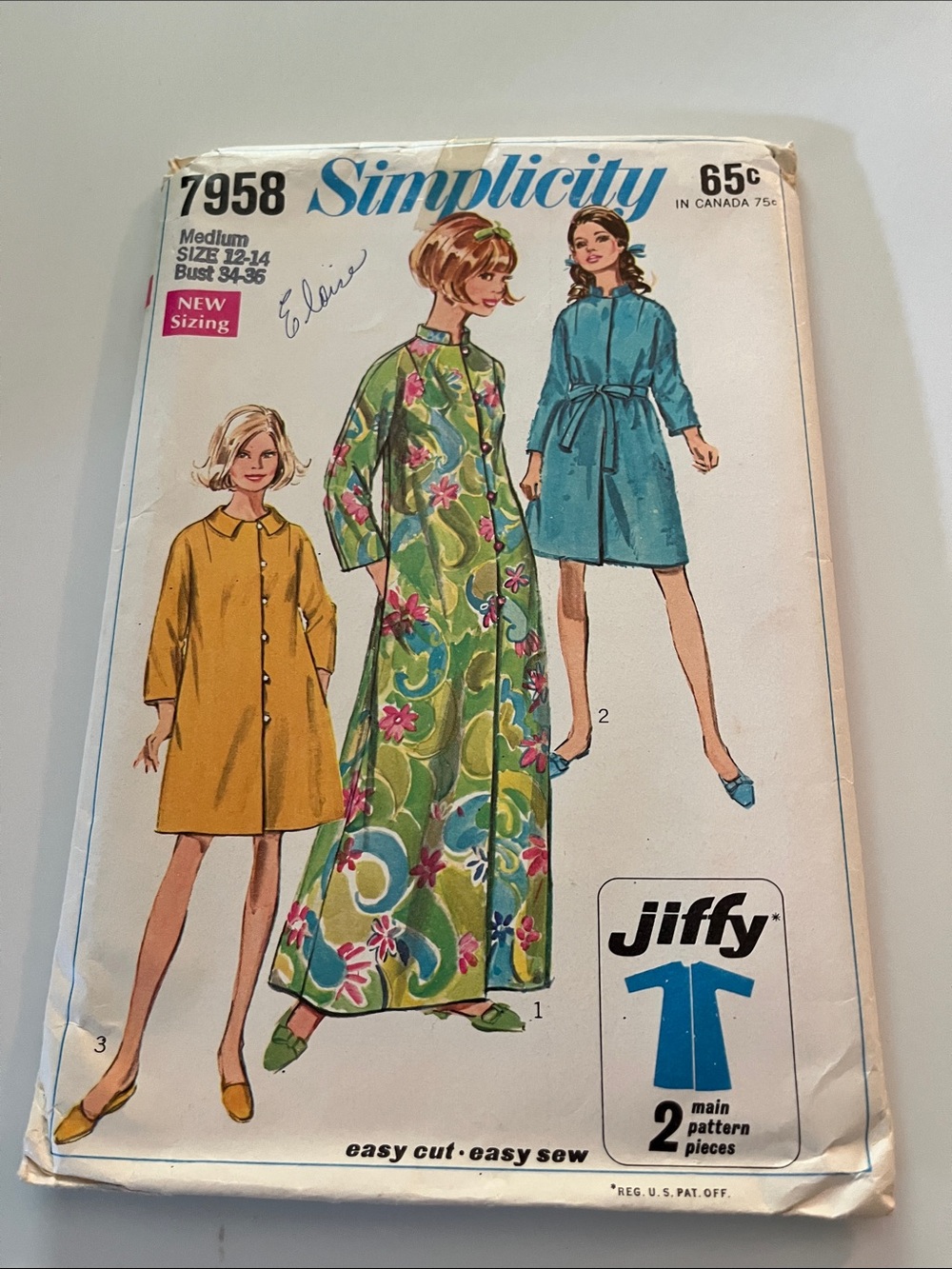Simplicity Womens Robe Pattern - Vintage Uncut Never Used